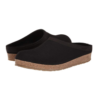 HAFLINGER Unisex GZL Leather Trimmed Arch Support Wool Clogs