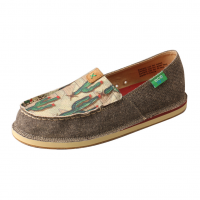 TWISTED X Womens Slip-On Driving Dust/Cactus Print Casual Loafer (WCL0010)