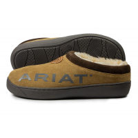 ARIAT Men's Suede Hooded Clog Slipper with Ariat Logo (AR2844)