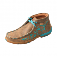 TWISTED X Womens Driving Bomber/Turquoise Moccasins (WDM0117)