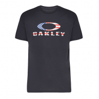 OAKLEY O Bark Black/American Flag Short Sleeve T-Shirt (457130-01V)