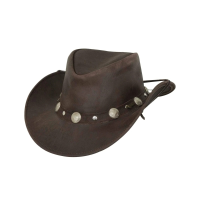 OUTBACK TRADING Rawhide Chocolate Hat (1376-CHO)