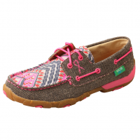 TWISTED X Women's Boat Shoe Eco/Multi Driving Moccasins (WDM0132)