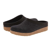 HAFLINGER Unisex GZL Leather Trimmed Arch Support Wool Clogs