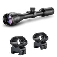 HAWKE Vantage 4-12x40 AO Mil-Dot Riflescope with Match Mount 1in Medium Weaver Scope Rings (14141+22113)