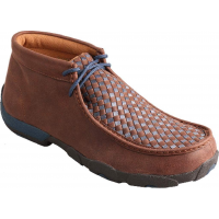 TWISTED X Mens Driving Brown/Blue Moccasins (MDM0030)
