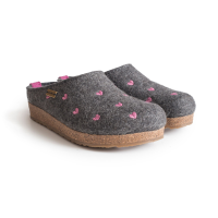 HAFLINGER Women's GZ Cuoricini Arch Support Wool Clogs