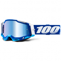 100% Racecraft 2 Motocross & Mountain Blue/Mirror Blue Lens Biking Goggles with Nose Guard (50121-250-02)