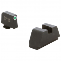 AmeriGlo Pistol Sight, Fits All Glocks Except 42/43, Green Tritium White Outline Front Black Rear, Tall Suppressor Set GL-411