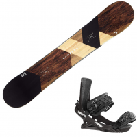 HEAD Unisex Transit Snowboard + FX One LYT Brown Snowboard Bindings