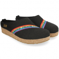 HAFLINGER Rainbow Black Clogs (731091-3)