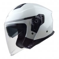 VEGA TECHNICAL GEAR Magna Open Face Pearl White Motorcycle Helmet with Sunshield (9000-15)