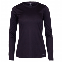 HOT CHILLYS Womens PeachSkins Solid Black Crewneck Shirt (HC3050-101)