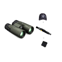 VORTEX Viper HD 10x42mm Binocular with Lens Cleaning Pen, Logo Black Camo Hat and Microfiber Cleaning Cloth