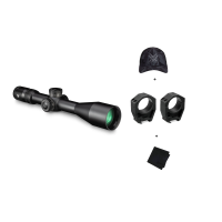 VORTEX Venom 5-25x56 FFP EBR-7C MRAD Reticle Riflescope w/ Precision Matched 34mm Scope Rings, Logo Black Camo Hat and Microfiber Cleaning Cloth