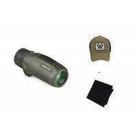 VORTEX Solo 8x25mm Monocular with Patch Logo Cap and Microfiber Cleaning Cloth