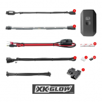 XKGLOW 6x Pods + 2x 10in Strips Million Color ATV/Motorcycle Engine LED Light Kit (KS-Moto-Mini)