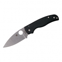 SPYDERCO Shaman 3.58in G-10 Black Folding Knife (C229GP)