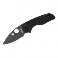 SPYDERCO Lil Native 2.42in G-10 Black Compression Lock Black Blade Knife (C230GPBBK)