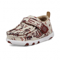 TWISTED X Infant Driving Moc Maroon/Ivory Casual Shoes (ICA0028)