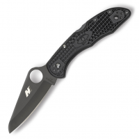 SPYDERCO Salt 2 3in PlainEdge Black Blade/FRN Black Folding Knife (C88PBBK2)