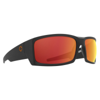 SPY General Dale Jr Matte Black/ Happy Gray Green With Orange Spectra Mirror Sunglasses (1800000000005)