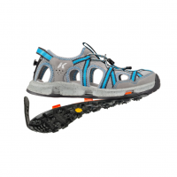 KORKERS Women's Swift Storm Grey/Blue Sandal with Vibram XS Trek Soles (OS3105BE)