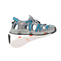 KORKERS Women's Swift Storm Grey/Blue Sandal with Felt Soles (OS3100BE)