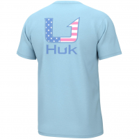 HUK Men Flag Filled Crystal Blue Tee (H1000446-497)