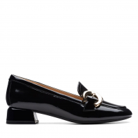 CLARKS Women's Daiss 30 Trim Black Patent Shoes (26174716)