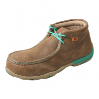 TWISTED X Womens Work Driving Moc Bomber/Turquoise Casual Shoe (WDMAL01)