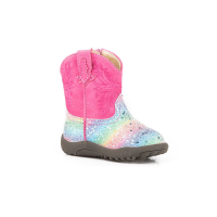 ROPER Infant Girls Glitter Rainbow Round Toe Western Boots