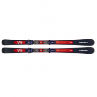 HEAD Shape e.V5 Dark Blue/Red Performance Skis with PR 10 GW Promo Bindings (315253+114528)