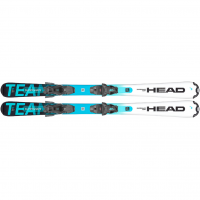 HEAD Junior Supershape Team Easy JRS White/Blue Skis with Bindings (314203)