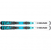 HEAD Junior Supershape Team Easy JRS White/Blue Skis with Bindings (314203)