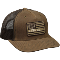LEUPOLD Leupold Flag Waxed Canvas Buck/Brown Trucker Hat (185040)