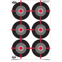 BIRCHWOOD CASEY Dirty Bird 12x18in Multiple Bull's-Eye Targets, 8-Pack (35705)