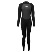 GILL Women's Pursuit Full Arm 4/3mm Back Zip Black Wetsuit (5029WBLK01)