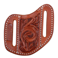 MARTIN SADDLERY Canted Pancake Small With Floral Tooling Knife Sheath (KSCABAFFS)