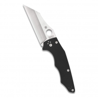 SPYDERCO YoJumbo 3.98in PlainEdge G-10 Black Folding Knife (C253GP)