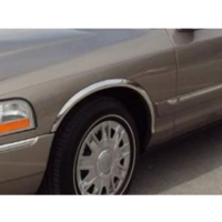 QAA 4-Piece Molded Stainless Steel Wheel Well Fender Trim Molding Fits 2003-2010 Ford Crown Victoria (WZ43483)