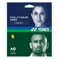 YONEX PolyTour Pro 120 17-Gauge Flash Yellow Tennis String Set (PTGP120Y)