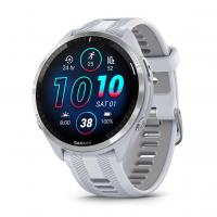 GARMIN Forerunner 965 Whitestone Smartwatch with Whitestone/Powder Gray Silicone Band (010-02809-01)