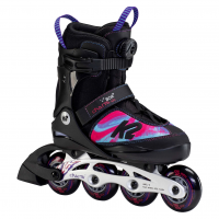 K2 SKATES Youth Charm BOA ALU Purple/Swirl Adjustable Inline Skates (I210200401)