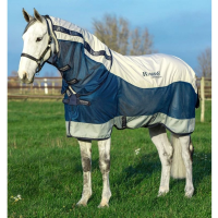 HORSEWARE IRELAND Rambo Summer Series Navy/Grey Blanket (AAATKS-BJ00)