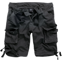 BRANDIT INDIVIDUAL WEAR Men's Utility Black Cargo Shorts (2012-11002)