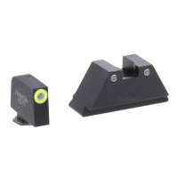 AMERIGLO 3 Dot Green Tritium LumiGreen Outline Front/Green Tritium White Outline Rear Night Sight Set (GL-333)