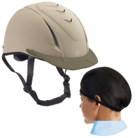 OVATION Deluxe Schooler Helmet with OVATION Deluxe PK/2 Black One Size Hair Net