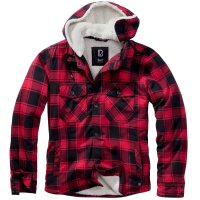 BRANDIT INDIVIDUAL WEAR Men's Flannel Lumber Red/Black Checkered Jacket (3172-13041)