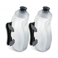 AMPHIPOD RunLite Xtech Jett-Lock SnapFlask Clear/Charc 10.5oz Two Pack of Modules (888X-JLC)